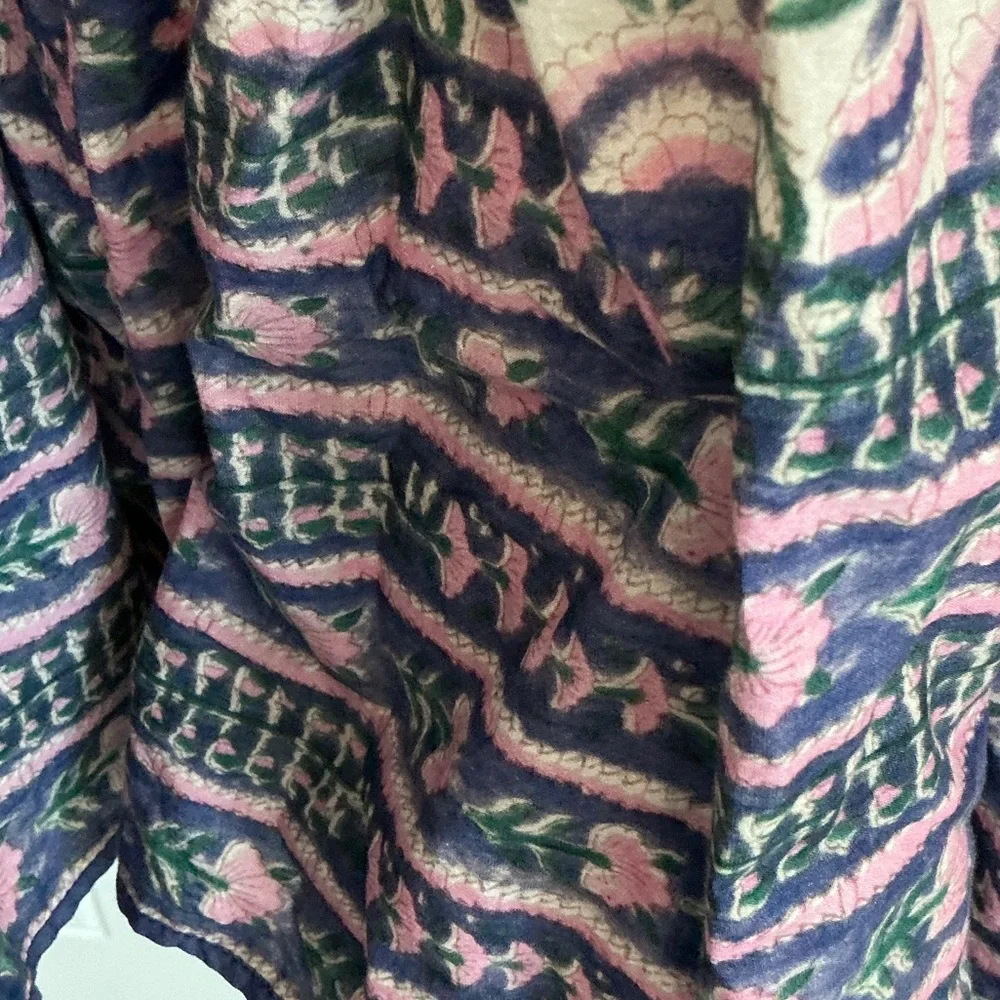 Floral Pink and Blue Maxi Skirt that can also be worn as a dress - Picture 5 of 13